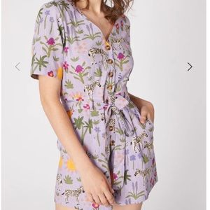 Princess highway: sunshine zebra playsuit